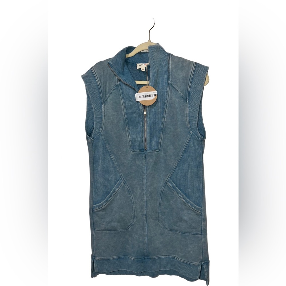 Bibi Mineral Washed Sleeveless Knit Mini Dress